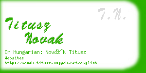 titusz novak business card